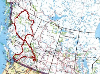 6500 kilometer in een rondje (of eigenlijk een achtje) door British Columbia.

Vanuit Vancouver, via de Nationale Parken op de grens met Alberta, naar het middelpunt van onze acht: Prince George. Naar het noorden Dawson Creek en vervolgens de Alaska Highway naar Watson Lake (Net in Yukon). Stewart-Cassiar Highway naar het zuiden, naar Stewart en Hyder (Alaska, USA). Terug naar Prince George en uiteindelijk weer Vancouver